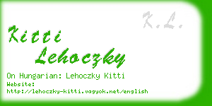 kitti lehoczky business card